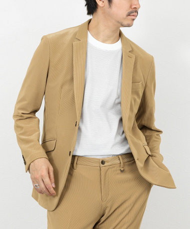 《ビジカジ/セットアップ対応》ストレッチコードピケ ジャケット 26SS