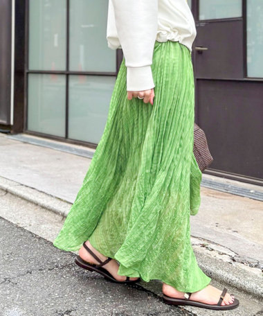 【WEB限定】ウォッシャブルシアーチェックプリーツスカート