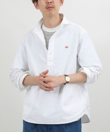 【DANTON/ダントン】DT-B0282SOX ROUND COLLAR P.O SHIRT LS 26SS