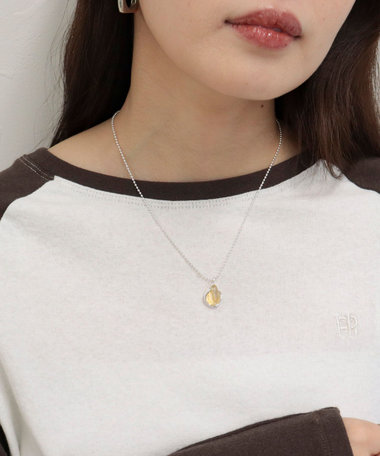 フェイクストーントップネックレス