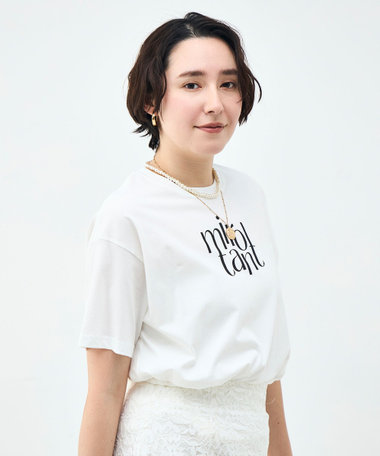 ウォッシャブルオーバーサイズロゴTシャツ