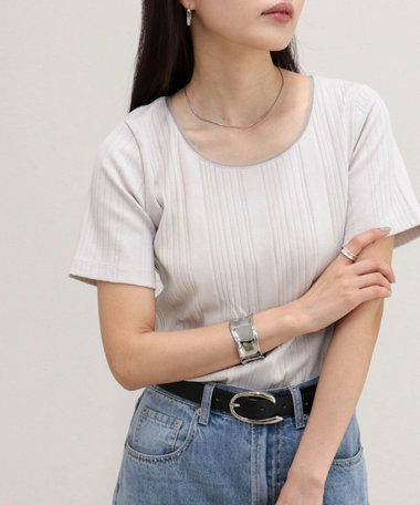 ランダムテレコ5分袖Tシャツ