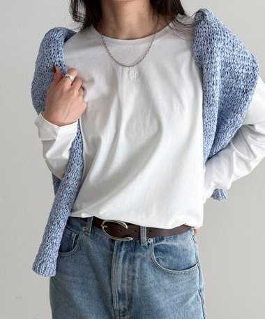 センターFR刺繍ロンTシャツ