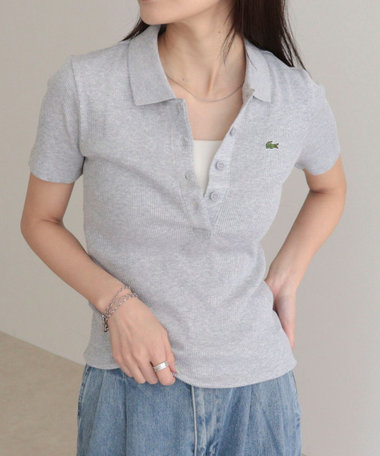 【LACOSTE/ラコステ】ワンポイントリブポロシャツ