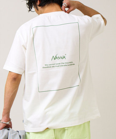【NANGA×GLOSTER】別注1 Rect Backprint Tee