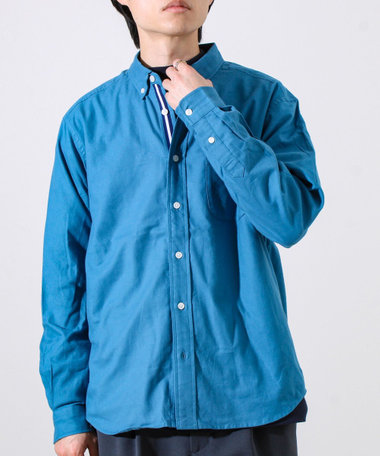 【ビジカジ対応】ニットテープ ボタンダウンネルシャツ