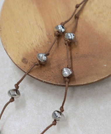 コード×ストーンネックレス