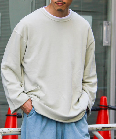 【秋の一枚着にちょうどいい】9分袖ダブルポケットプルオーバー