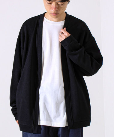 【カーディガン＋ロンT セットアイテム】ふくれジャガード カーデアンサンブル