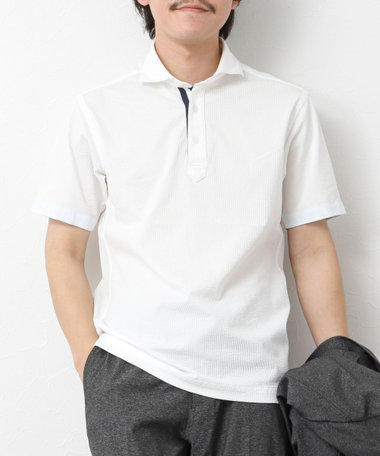 ［WEB限定 SPECIAL PRICE！］《ビジカジ対応》サッカーニットテープポロ ビズポロ 25SS