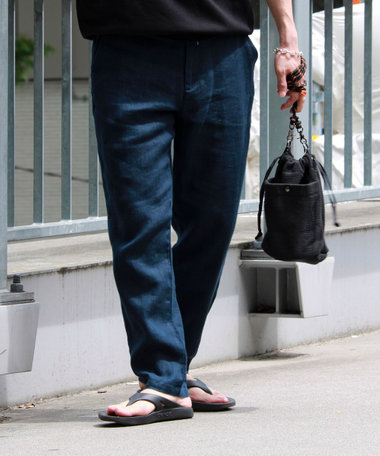 【リネン100％/夏の定番】リネンイージーパンツ