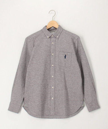 《オリジナルファブリック使用》クマ刺繍ボタウンダウンネル