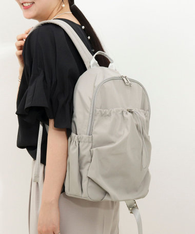 GATHERED NYLON BACKPACK
