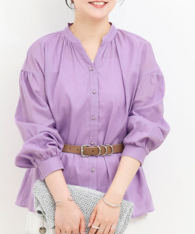 綿麻スキッパーシャツ