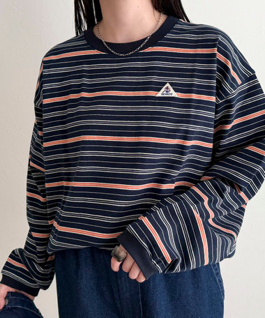 【GEVACO/ゲバコ】ボーダー天竺ベーシックロングスリーブTシャツ
