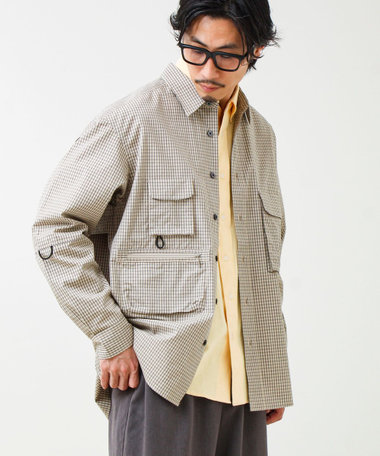 【ギアディテール】チェック フィッシングシャツ