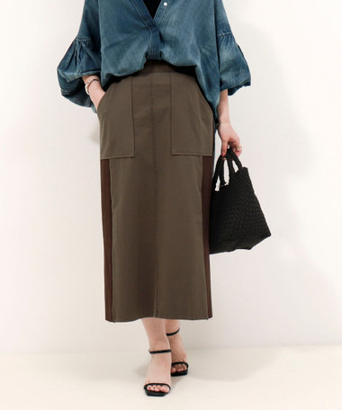 ジャージーピンタックナロースカート