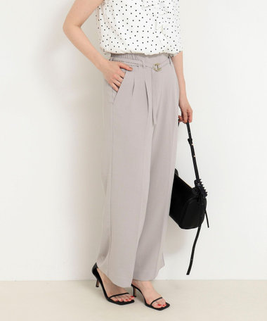 《セットアップ対応》ハイストレッチカルゼワッシャーベルト付きパンツ