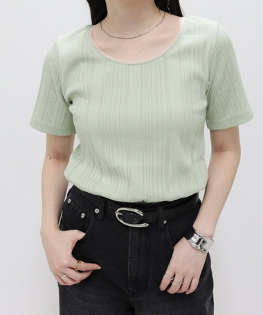 ランダムテレコ5分袖Tシャツ