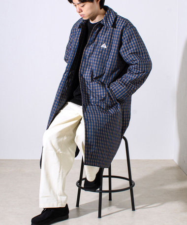 【GEVACO/ゲバコ】中綿ステンカラーロングコート