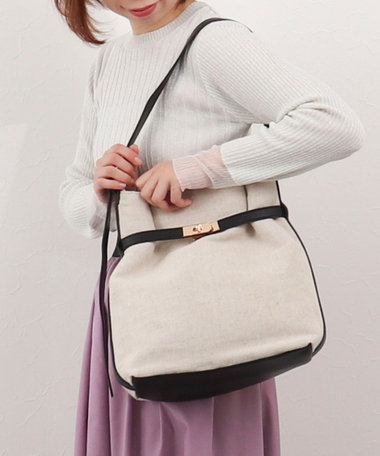 NOLLEY´S 完売 ベージュ ハンドバッグ ポーチ付き