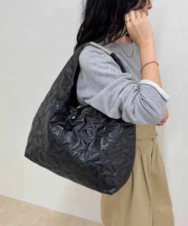 星キルティング三角バッグ