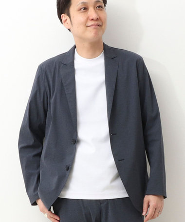 《セットアップ/ビジカジ対応》《接触冷感》シアードビー シャンブレー テーラーカーデ