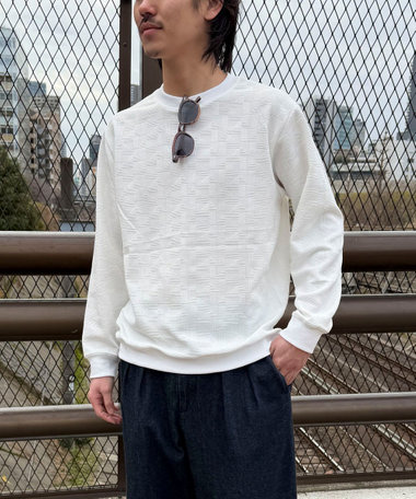 ジオ柄ジャガードスウェット