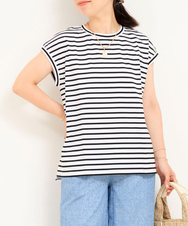 ［WEB限定 SPECIAL SALE！］ベア天ボーダーフレンチTシャツ