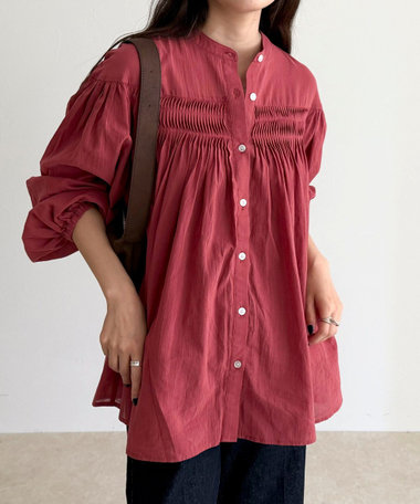 【GEVACO/ゲバコ】ピンタックブラウス