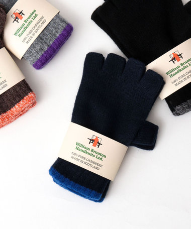 ［WEB限定 SPECIAL SALE！］【William Brunton/ウィリアム・ブラントン】別注カシミヤフィンガーレスグローブ