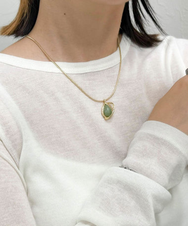 しずくフェイクストーンペンダント