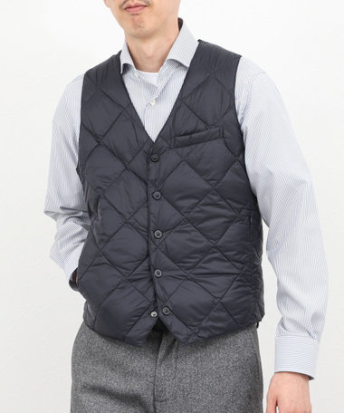 《ビジカジ対応》【TAION/タイオン】SINGLE SNAP BUTTON DOWN GILET 25AW