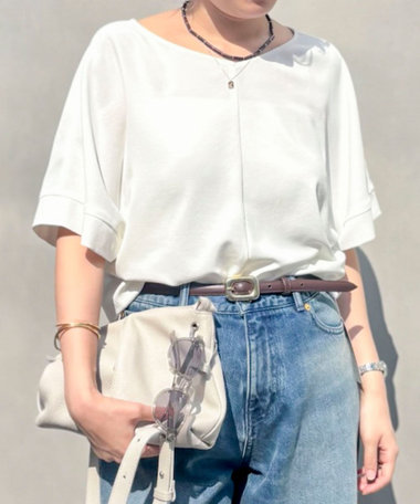 ［WEB限定 SPECIAL SALE！］【WEB＆一部店舗限定カラー】《セットアップ対応》ジョーゼットＶネックプルオーバー