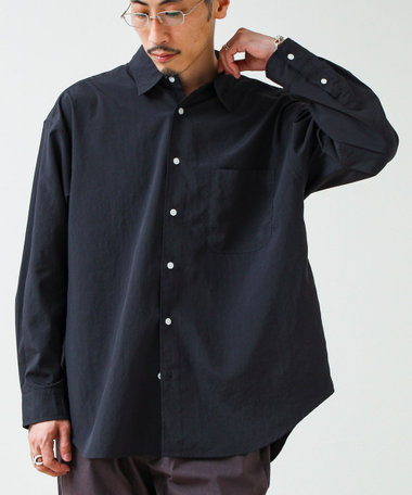 【ニューベーシック】ワッシャーポプリンシャツ ロングスリーブ