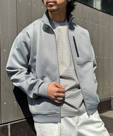 《セットアップ対応》ダブルニットZIPスタンドカラー 26SS