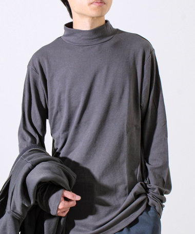 【インナー使い/レイヤードに最適】ソフトタッチスムースモックネック