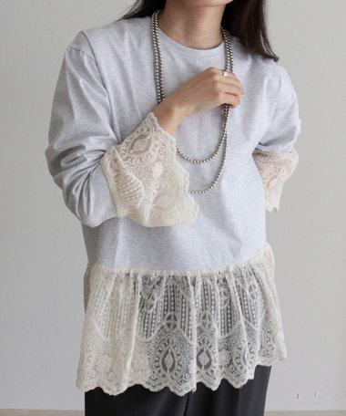 【4回目の追加販売！】レースドッキングロンTシャツ