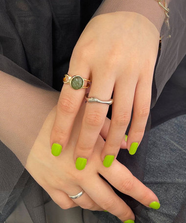 マーブル樹脂リング