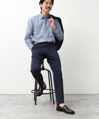 《ビジカジ/セットアップ対応》リネンライク ストレッチ イージーパンツ