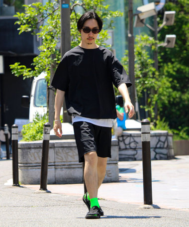 【GLOSTER×TAION】機能素材 ワンマイルセットアップ（Tシャツ＋ショーツ）