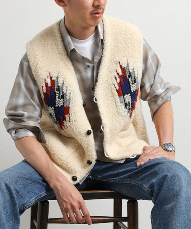 【COOHEM/コーヘン】WOOL CHIMAYO JAQUARD VEST 26AW