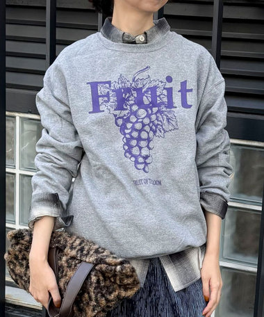 【FRUIT OF THE LOOM】FTL 25FW PRINT SWEAT3　裏起毛プリントスウェット