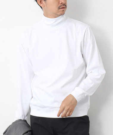 《ビジカジ対応》シルケットスムース タートルネック ドレスロンT 26AW