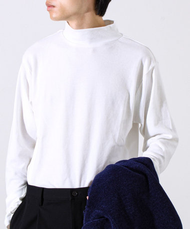 【インナー使い/レイヤードに最適】ソフトタッチスムースモックネック