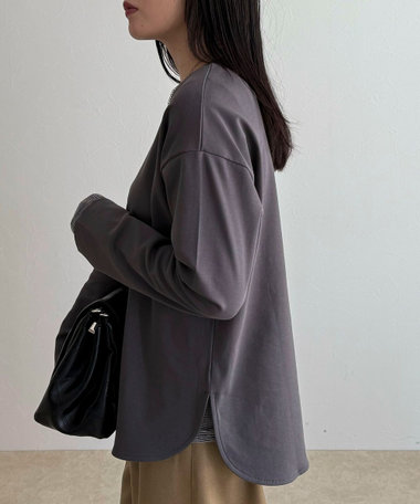 スムースラウンドヘムロンTシャツ
