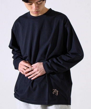【MARUDE COTTON】ロープ刺繍Ｔ ロングスリーブ