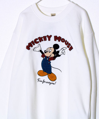 【ミッキー＆ベイマックス】UNISEX サガラ刺繍 裏起毛スウェット