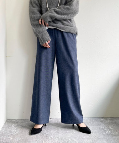 ソフトフランネルセミワイドパンツ