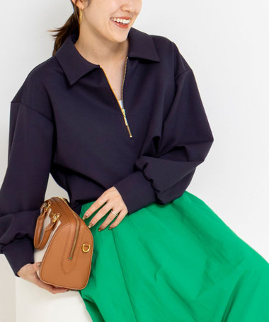 ウォッシャブルダンボール襟付きプルオーバー